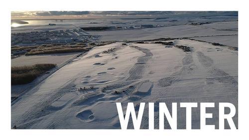 Orkney Golf Club in snow