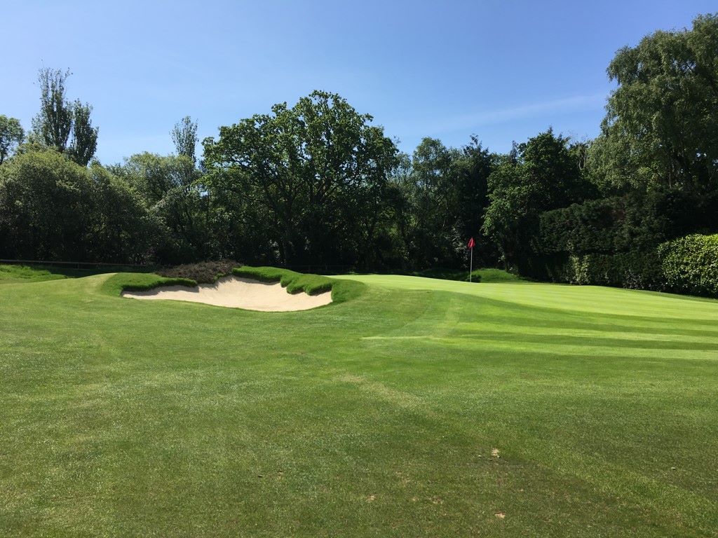 9th green following renovation work